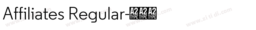 Affiliates Regular字体转换